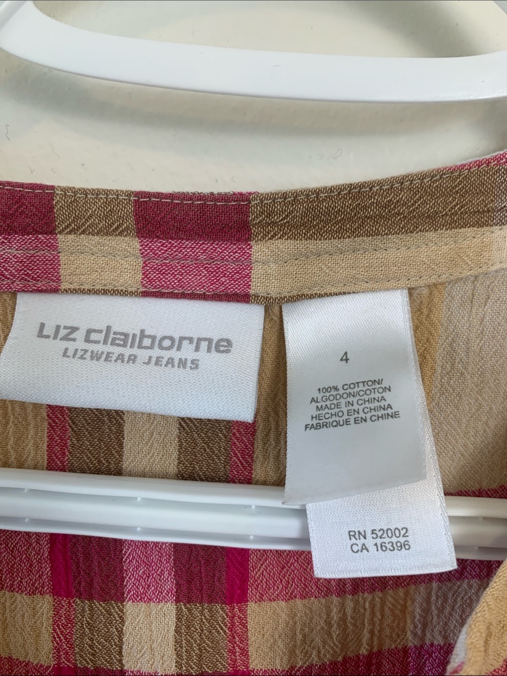 Liz Claiborne Vintage Brown & Pink Plaid Wrap Midi Dress - Picture 2 of 12